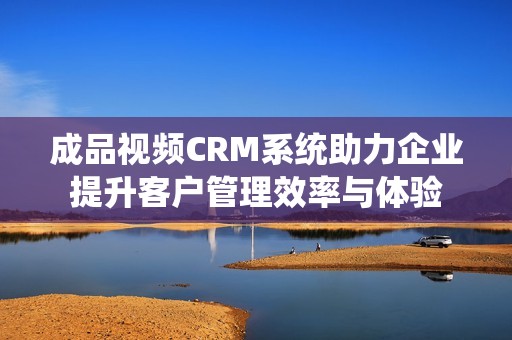 成品视频CRM系统助力企业提升客户管理效率与体验