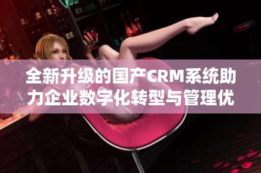 全新升级的国产CRM系统助力企业数字化转型与管理优化