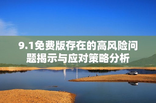 9.1免费版存在的高风险问题揭示与应对策略分析