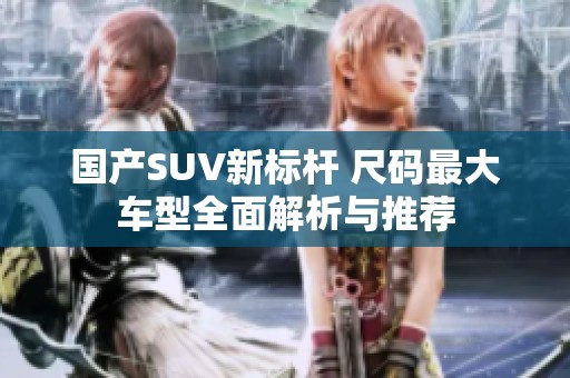 国产SUV新标杆 尺码最大车型全面解析与推荐