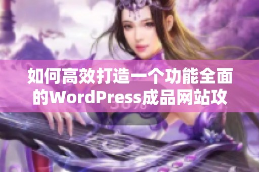 如何高效打造一个功能全面的WordPress成品网站攻略